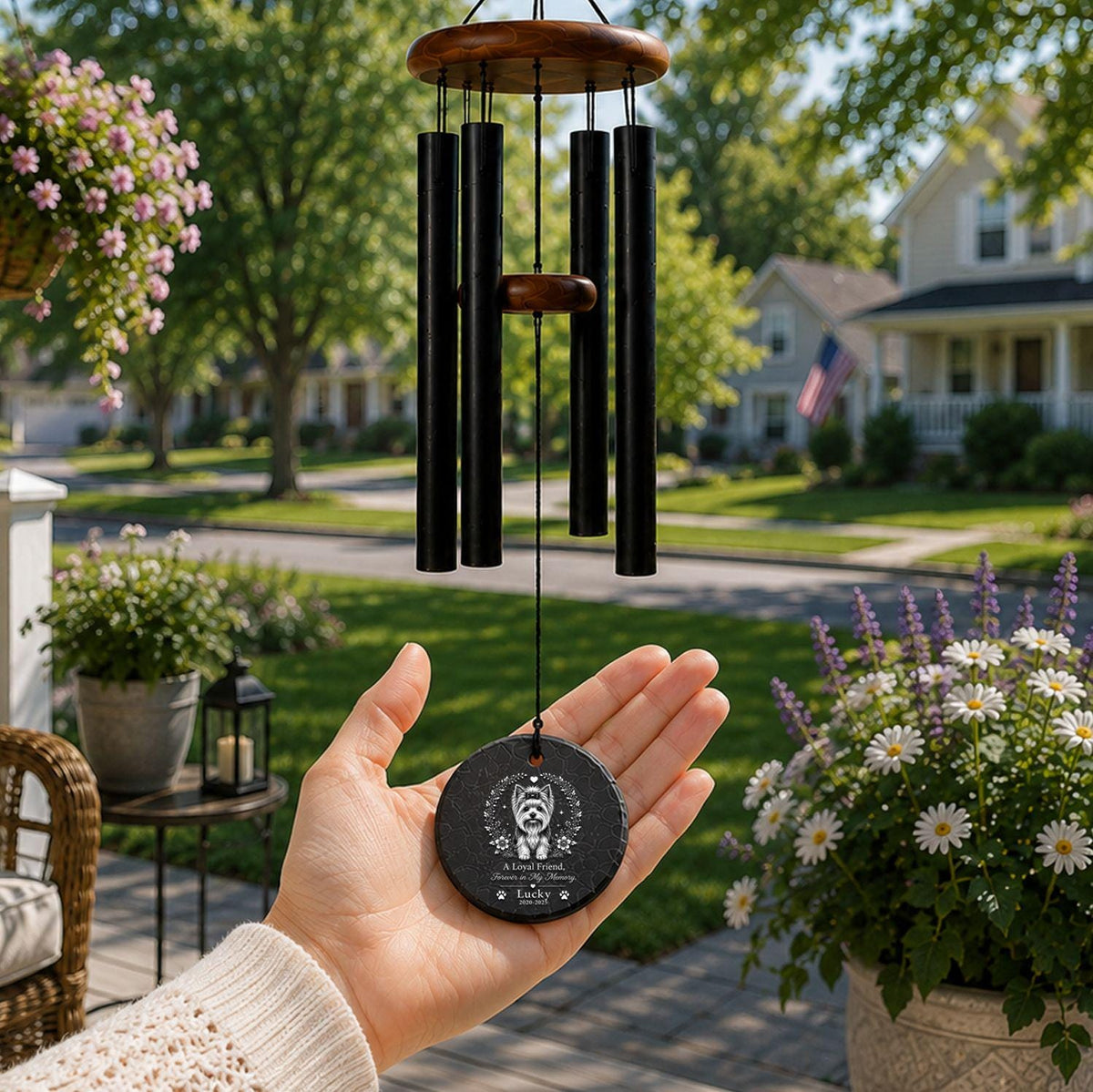 Yorkshire Terrier memorial wind chime - image 05