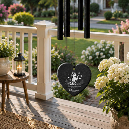 Husky Memorial Wind Chime, Personalized Dog Loss Gift