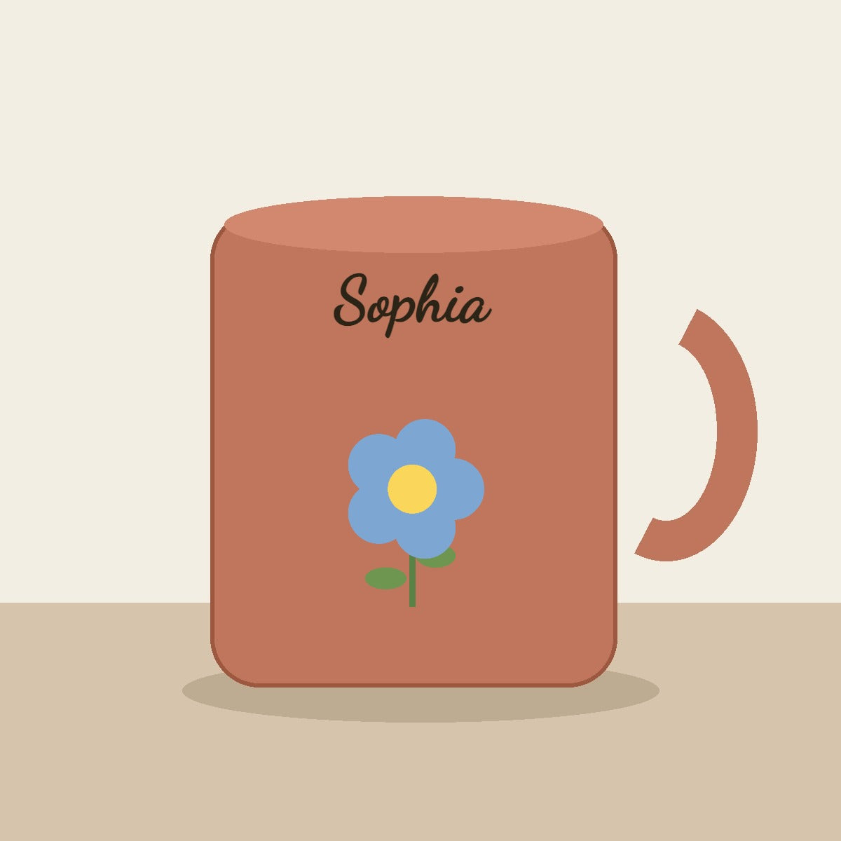 [TEST] Studio Mug — Birth Flower & Name