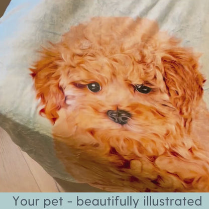 Custom Pet Photo Plush Blanket, Christmas Gift