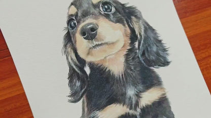 100% Handmade Watercolor Pet Portrait, Dog Portrait, Cat Portrait, Custom Pet Portrait from Photo, Watercolor Pet Painting, Hand Drawn Pet