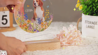 Custom Dog Photo Night Light, Custom Pet Portrait Night Light, Custom Dog Photo Gift, Dog Memorial Gift, Dog Lover Gift, Gift For Dog Mom