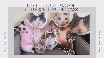 Custom Pet Pillow from Photo 3D Shaped- Personalize Dog Gifts Cat Gifts Christmas Gift - Double Printed Cotton Dog Pillows