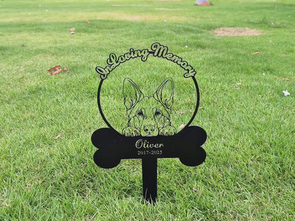 Custom Metal Breed Dog Memorial Stake, Custom Dog Monument, Dog Remembrance Stake, Custom Name Metal, Pet Grave Marker for dog, Pet Metal
