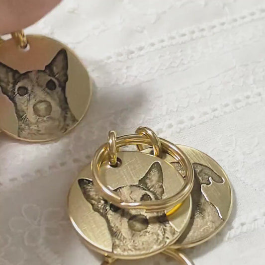 Urn Keychain for Pets Ashes - Custom Pet Portrait Ashes Keychain - Pet Loss Gift - Personalized Dog Cat Memorial Keychain with Angel Wing