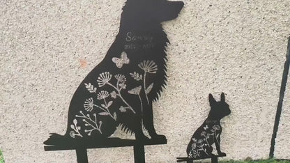 Custom Pet Dog Memorial Stake,Memorial pet tombstone, Pet Loss Gift, Dog Design Garden Sign, Gift for Pet, Dog Grave Marker