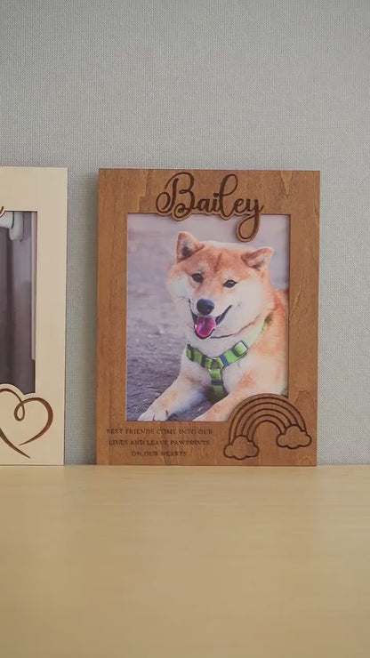 Personalised Pet Memorial Gift Photo Keepsake | Cat Memorial Gift | Dog Picture Frame, Pet Loss Sympathy Frame, Engraved Pet Memorial