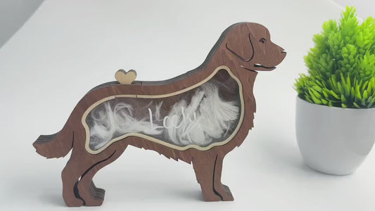 Handmade wooden pet hair storage box, wooden pet hair keepsake box, wooden dog keepsake box, custom pet keepsake box, remember your pet