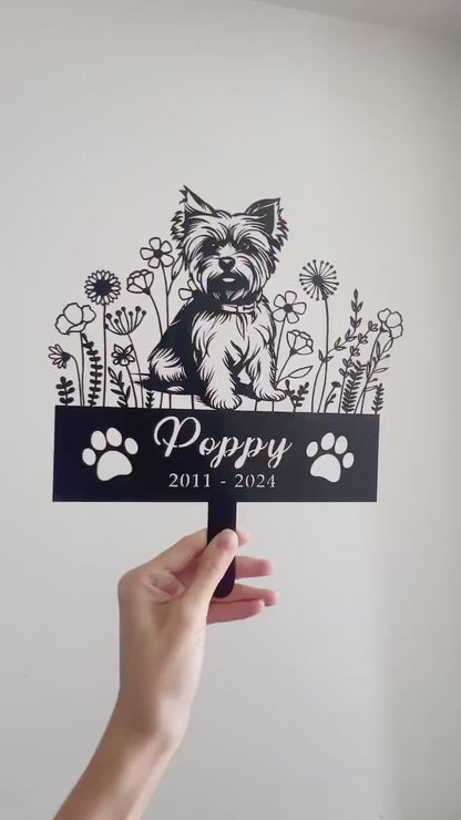 Custom Dog Memorial Stake, Pet Design Garden Sign, Gift for Pet, Dog Grave Marker, Personalized Dog Garden Sign, Pet Loss Gift