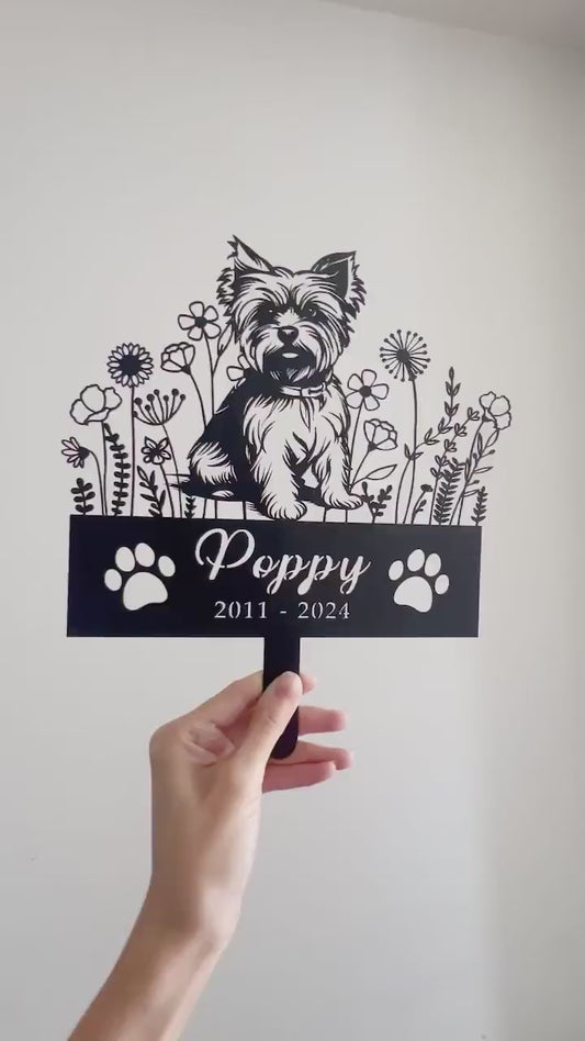 Custom Dog Memorial Stake, Pet Design Garden Sign, Gift for Pet, Dog Grave Marker, Personalized Dog Garden Sign, Pet Loss Gift