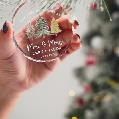 Hand-Painted Pet Portrait From Photos Ornament, Family Portrait with Pet Christmas Keepsake