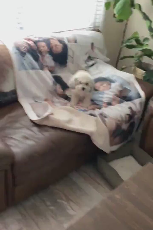 Create Your Own Customized Pet Photo Blanket - Personalized Pet Gifts - Cherished Family Moments, Perfect Christmas Gift - Pet Memorial Gift