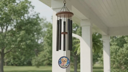 Personalized Cocker Spaniel Mosaic Stone Memorial Wind Chime - 11