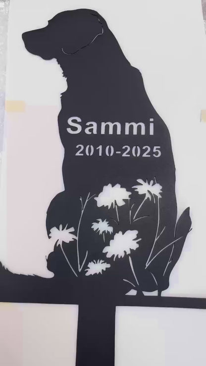 Personalized Dog Memorial Stake, Metal Stake, Labrador Retriever, Pet Grave Marker, Sympathy Sign, Remembrance Stake,Labrador Retriever Sign