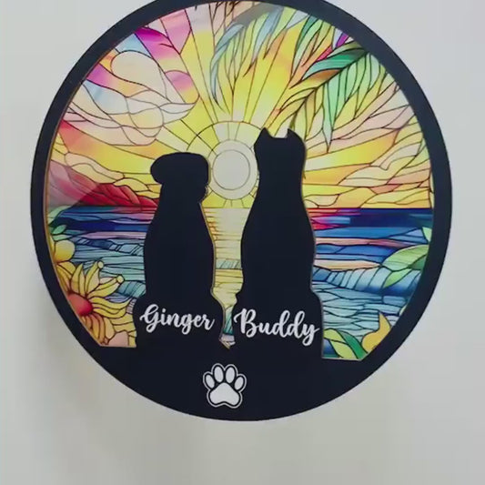 Personalized Dogs Memorial Suncatcher, Dog Memorial Gift, Loss of Dogs Gift, Dog Loss Gift, Dog Sympathy Gift, Dog Suncatcher